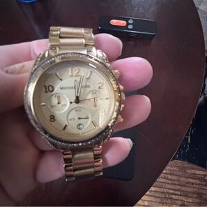 Michael Kors Gold-Tone Chronograph Watch